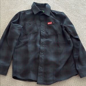 DIXXON youth Black Plaid Shirt